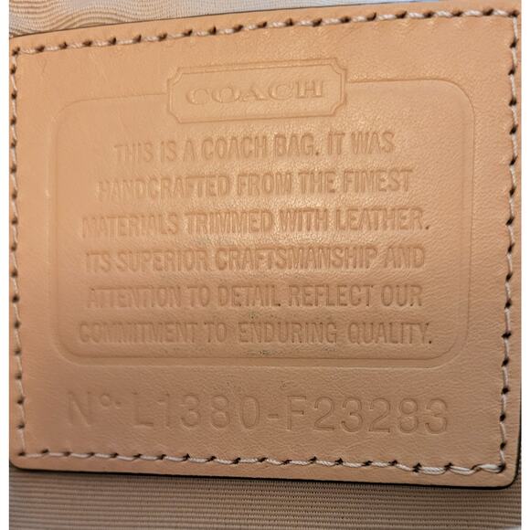 Coach Zebra Stripe Tote Shoulder Bag L1380-F23283 Pink Tan - Picture 5 of 16